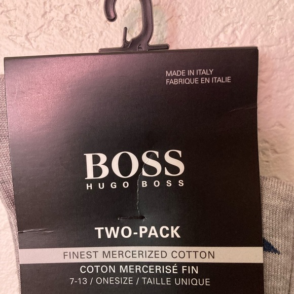 2 PAIRS 🔥🔥HOST PICK🔥🔥NEW 2 PAIRS OF MENS HUGO BOSS SOCKS GRAY SZ 7-13 - Picture 3 of 7